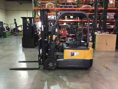 Used 2021 BIG JOE V18-189 Forklift – Electric Sit Down 3 Wheel, 3000 lb Capacity, 84” Mast, 105 Hours – $32500.00 – Anaheim - Thumbnail 3