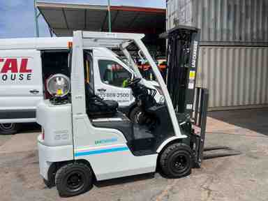 Used 2024 NISSAN AF50LP Forklift – LPG Pneumatic, 5000 lb Capacity, 88” Mast, 871 Hours – $36200.00 – Phoenix - Thumbnail 1