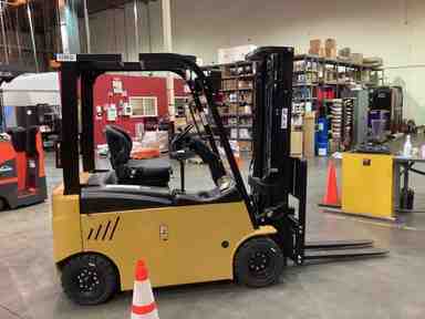 New 2022 BIG JOE LXE-45 Forklift – Electric Sit Down 4 Wheel, 4500 lb Capacity, 83” Mast, 164 Hours – $38950.00 – Anaheim - Thumbnail 1