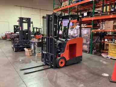 Used 2022 LINDE E18S_1346-20 Forklift – Electric Stand Up Counterbalance, 3500 lb Capacity, 88” Mast, 2268 Hours – $29500.00 – Anaheim - Thumbnail 1