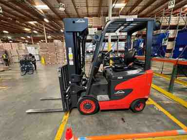 Used 2022 LINDE E25C_1347-FT Forklift – Electric Sit Down 4 Wheel, 5000 lb Capacity, 89” Mast, 3776.1 Hours – $39500.00 – Anaheim : Rented (Anaheim) - Thumbnail 3