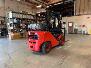 Used 2020 HANGCHA PFH60-LP Forklift – LPG Pneumatic, 6000 lb Capacity, 90” Mast, 19753 Hours – $18900.00 – Anaheim - Thumbnail 1