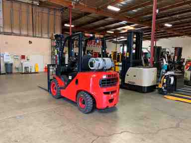 Used 2020 HANGCHA PFH60-LP Forklift – LPG Pneumatic, 6000 lb Capacity, 90” Mast, 19753 Hours – $18900.00 – Anaheim - Thumbnail 4