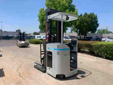 Used 2016 NISSAN SRX30NDF Forklift – Stand Up Double Reach, 3000 lb Capacity, 107” Mast, 5076.9 Hours – $26250.00 – Anaheim - Thumbnail 3
