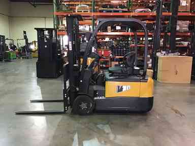 Used 2021 BIG JOE V18-189 Forklift – Electric Sit Down 3 Wheel, 3000 lb Capacity, 84” Mast, 105 Hours – $32500.00 – Anaheim - Thumbnail 3