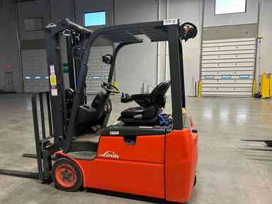 Used 2022 LINDE E18_346-20 Forklift – Electric Sit Down 3 Wheel, 3500 lb Capacity, 87” Mast, 825 Hours – $43400.00 – Salt Lake City - Thumbnail 3