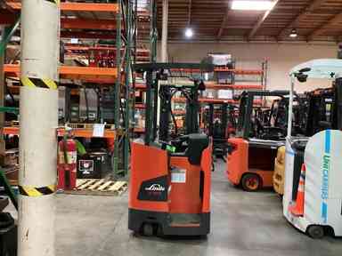 Used 2022 LINDE E18S_1346-20 Forklift – Electric Stand Up Counterbalance, 3500 lb Capacity, 84” Mast, 786.1 Hours – $56500.00 – Anaheim - Thumbnail 3