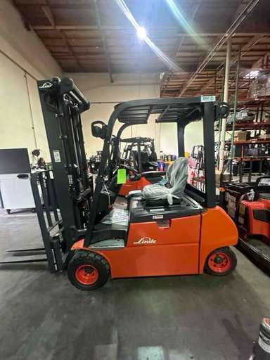 New 2023 LINDE E204WP_346-20 Forklift – Electric Sit Down 4 Wheel, 4000 lb Capacity, 91” Mast, 1 Hours – $43500.00 – Anaheim - Thumbnail 1