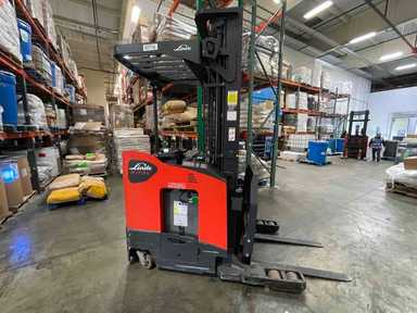 Used 2021 LINDE R17SX_5195 Forklift – Stand Up Reach, 3500 lb Capacity, 107” Mast, 853 Hours – $33500.00 – Anaheim - Thumbnail 1