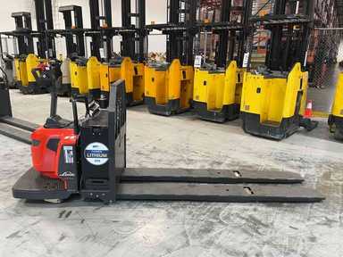 Used 2022 LINDE EWR30_1101-02-27X96-PS Forklift – Double Rider Jack, 6000 lb Capacity, 3” Mast, 725.2 Hours – $10950.00 – Anaheim - Thumbnail 1