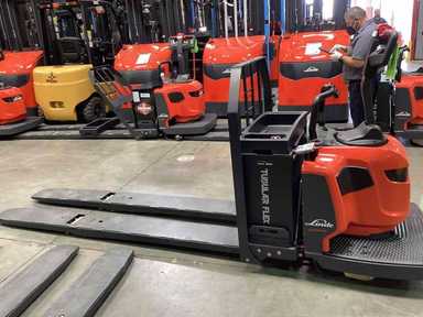 Used 2022 LINDE EWR30_1101-02-27X96-PS Forklift – Double Rider Jack, 6000 lb Capacity, 3” Mast, 441 Hours – $10950.00 – Anaheim - Thumbnail 1