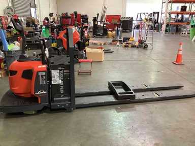Used 2022 LINDE EWR30_1101-02-27X96-PS Forklift – Double Rider Jack, 6000 lb Capacity, 3” Mast, 383 Hours – $10950.00 – Anaheim - Thumbnail 2