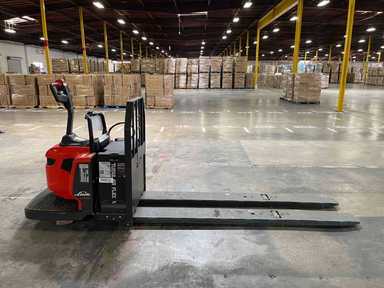 Used 2022 LINDE EWR30_1101-02-27X96-PS Forklift – Double Rider Jack, 6000 lb Capacity, 3” Mast, 383 Hours – $10950.00 – Anaheim - Thumbnail 1