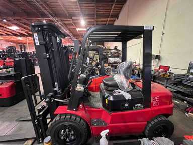 Demo 2024 BIG JOE LPE-60_80V Forklift – Lithium Electric Pneumatic, 6000 lb Capacity, 90” Mast, 28 Hours – $39500.00 – Anaheim - Thumbnail 1