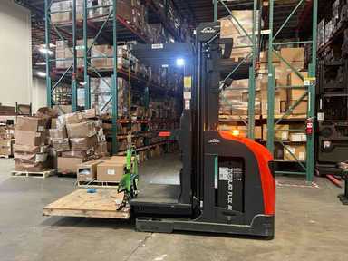 Used 2021 LINDE V15P_5215 Forklift – Electric Order Picker, 3000 lb Capacity, 107” Mast, 3154.8 Hours – $44500.00 – Anaheim - Thumbnail 1