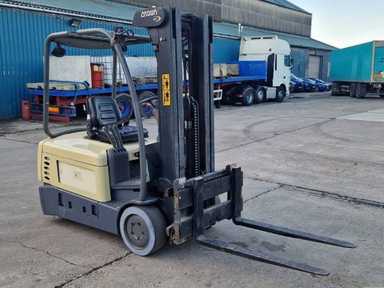 Used 2017 CROWN SC4540-35 Forklift – Electric Sit Down 3 Wheel, 3000 lb Capacity, 83” Mast, 3695 Hours – $22500.00 – Salt Lake City - Thumbnail 1