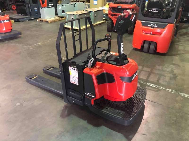 LINDE EWR30_1101-02-27X48 Rider Jack forklift, 6000 capacity, 7.75 lift height. Serial A11101L00142, Year 2022.