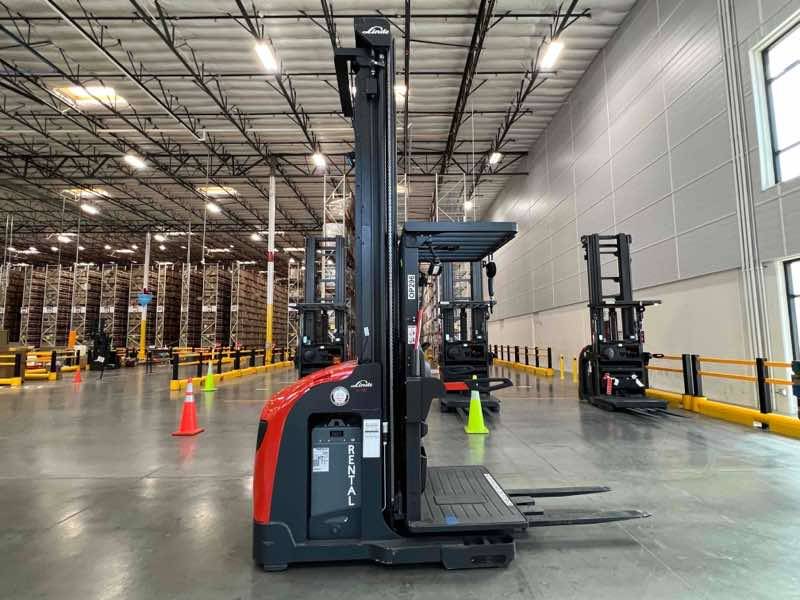LINDE V15P_1355-WG Electric Order Picker forklift, 3000 capacity, 350 lift height. Serial A11355Y00101, Year 2022.