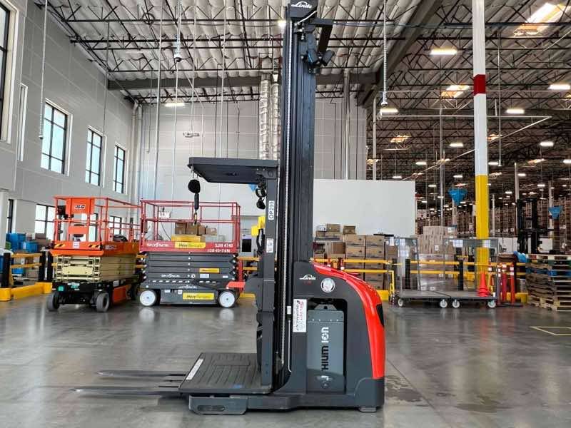 LINDE V15P_1355-WG Electric Order Picker forklift, 3000 capacity, 350 lift height. Serial A11355Y00099, Year 2022.