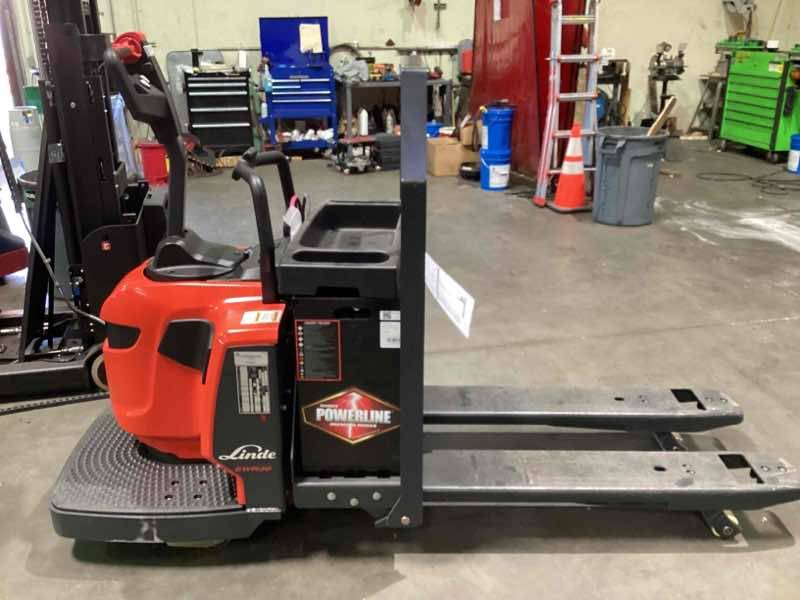 LINDE EWR30_1101-02-27X48 Rider Jack forklift, 6000 capacity, 7.75 lift height. Serial A11101L00287, Year 2022.