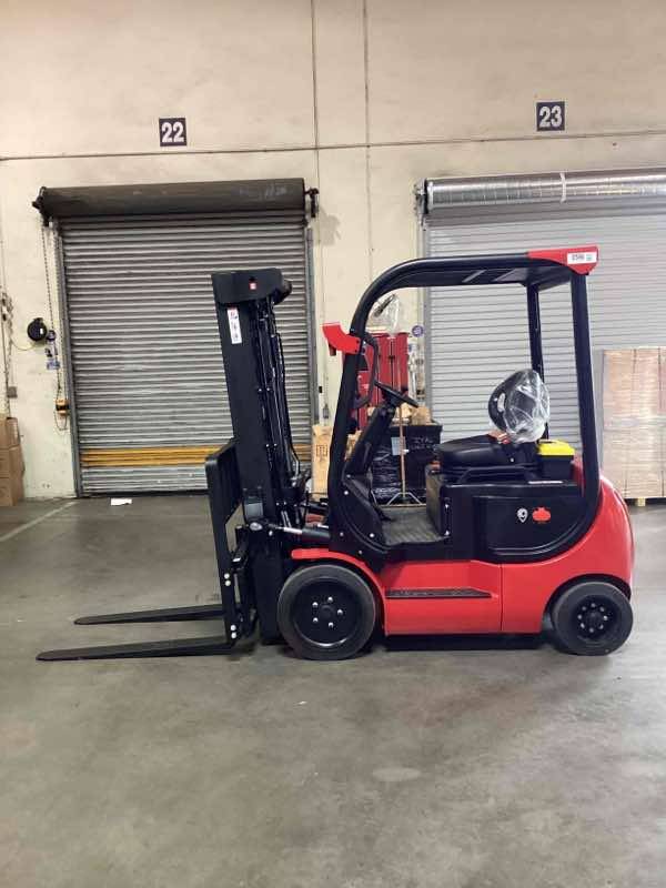 BIG JOE LXE-50_80V Electric Sit Down 4 Wheel forklift, 5000 capacity, 189 lift height. Serial 2321200586, Year 2023.