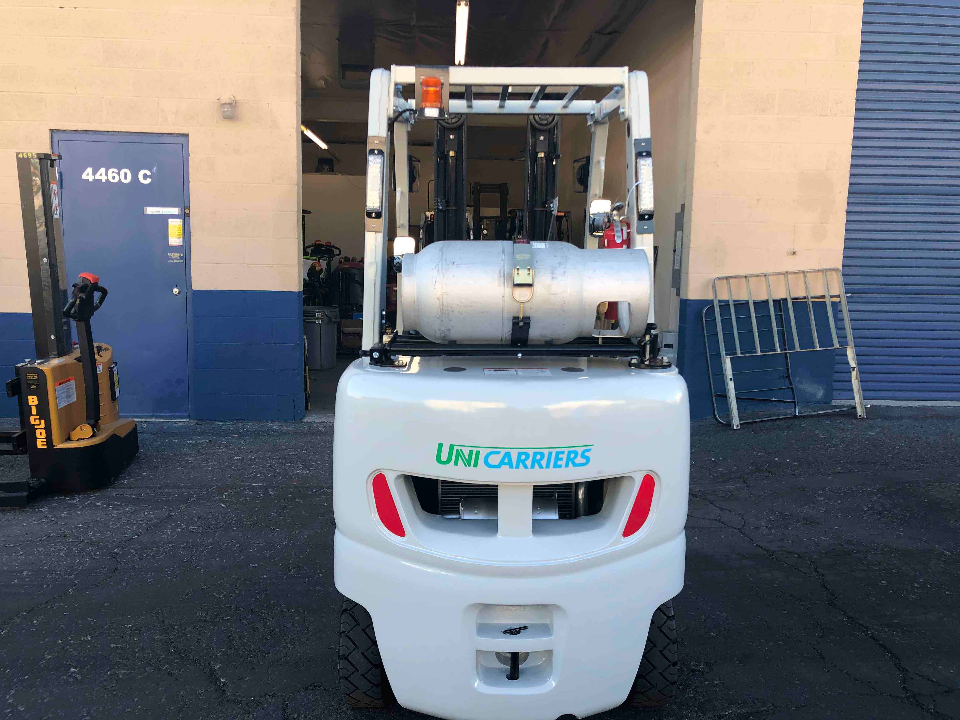 NISSAN AF50LP LPG Pneumatic forklift, 5000 capacity, 203 lift height. Serial AP1F2-9U25360, Year 2020.