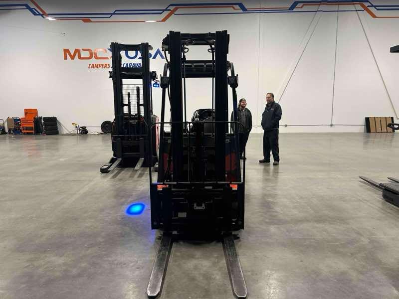Main Image Used 2022 LINDE E18_346-20 Forklift – Electric Sit Down 3 Wheel, 3500 lb Capacity, 87” Mast, 825 Hours – $43400.00 – Salt Lake City – View 2