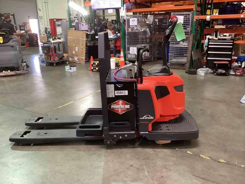 LINDE EWR30_1101-02-27X48-PS Rider Jack forklift, 6000 capacity, 7.75 lift height. Serial A11101L00090, Year 2022.