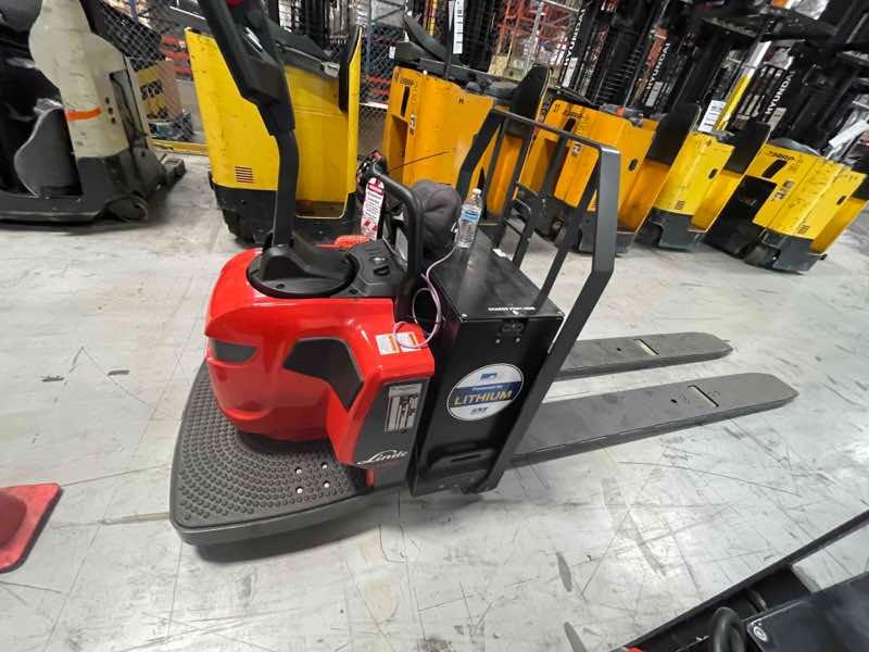 LINDE EWR30_1101-02-27X96-PS Double Rider Jack forklift, 6000 capacity, 7.75 lift height. Serial A11101L00046, Year 2022.