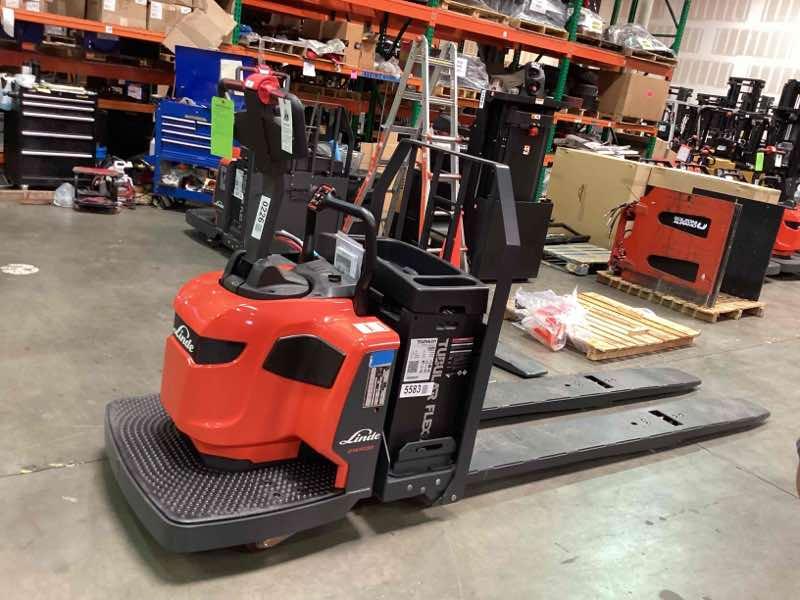 LINDE EWR30_1101-02-27X96-PS Double Rider Jack forklift, 6000 capacity, 7.75 lift height. Serial A11101L00226, Year 2022.