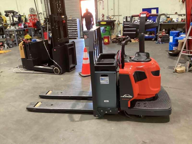 LINDE EWR30_1101-02-27X48 Rider Jack forklift, 6000 capacity, 7.75 lift height. Serial A11101L00296, Year 2022.