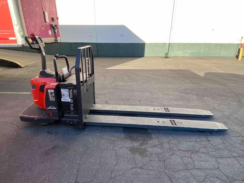 LINDE EWR30_1101-02-27X96 Double Rider Jack forklift, 6000 capacity, 7.75 lift height. Serial A11101L00041, Year 2022.