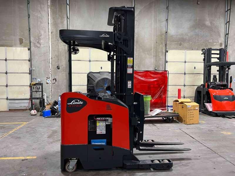 Used 2022 LINDE R17SX_5195 Forklift – Stand Up Reach, 3500 lb Capacity, 113” Mast, 678 Hours – $46500.00 – Phoenix  – View 3