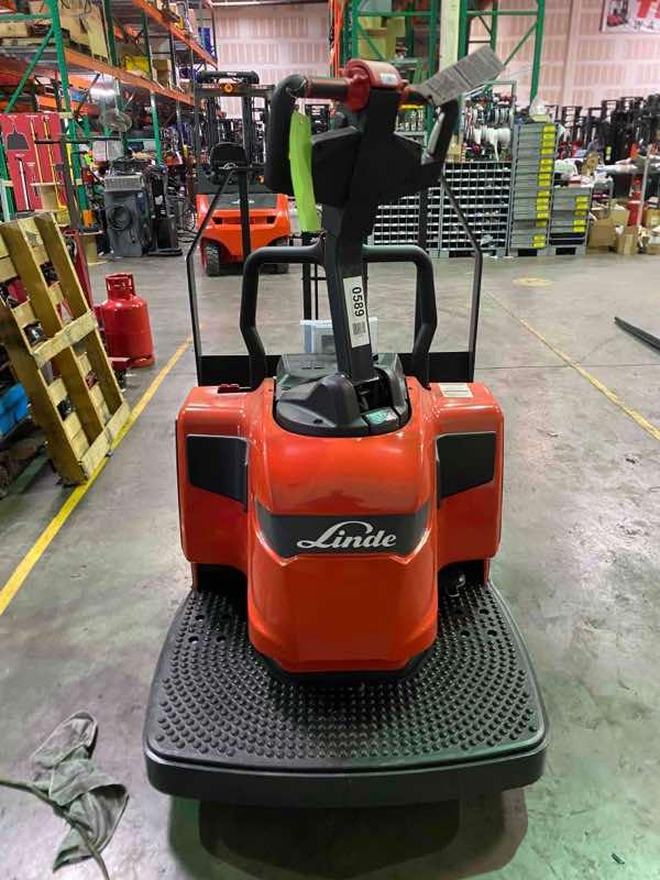 LINDE EWR40_1101-02-27X96-PS Double Rider Jack forklift, 8000 capacity, 7.75 lift height. Serial A11101L00589, Year 2022.