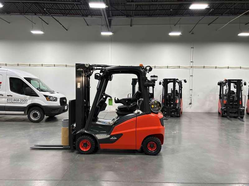 LINDE H18T_391 LPG Pneumatic forklift, 3500 capacity, 188 lift height. Serial PKY391L02287, Year 2023.