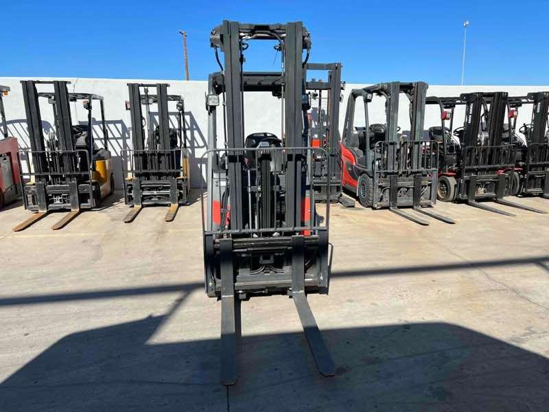LINDE E18_346-20 Electric Sit Down 3 Wheel forklift, 3500 capacity, 209 lift height. Serial A1Y346L00764, Year 2022.