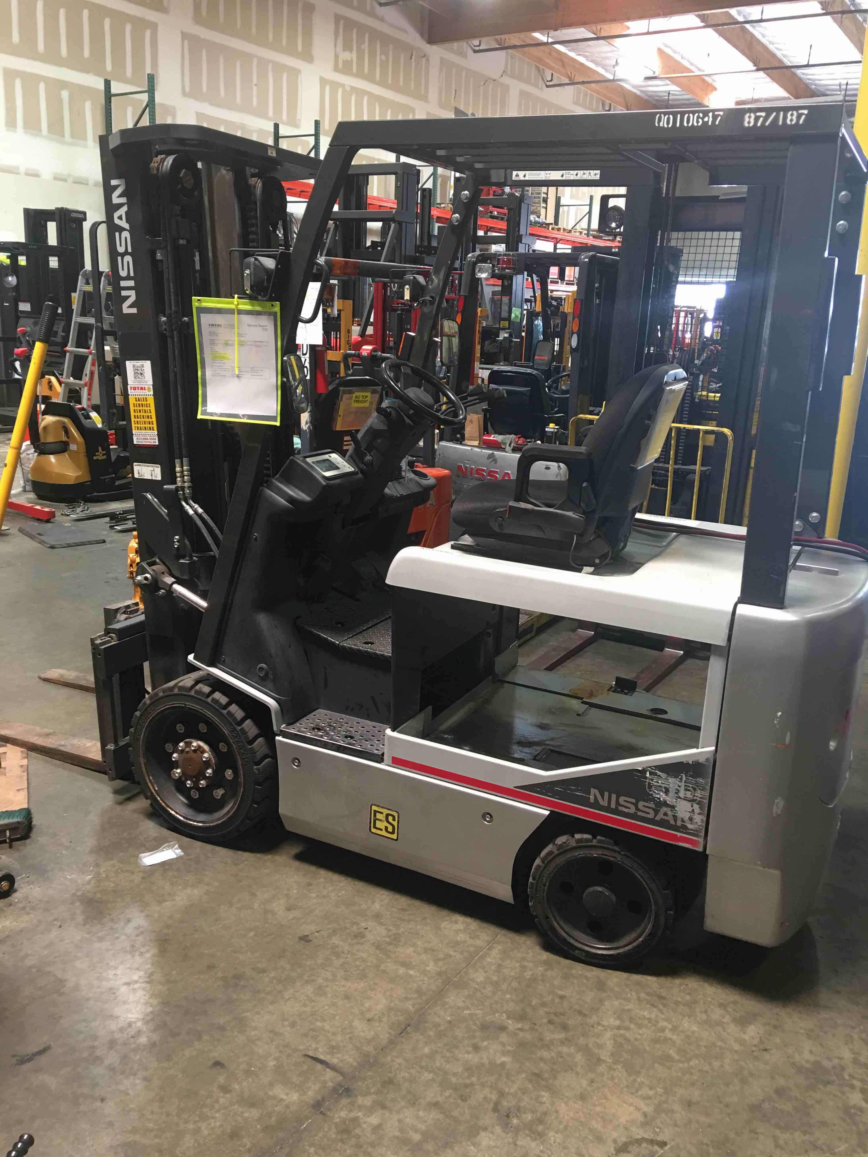Used 2016 NISSAN BX60 Forklift – Electric Sit Down 4 Wheel, 6000 lb Capacity, 83” Mast, 5703.2 Hours – $15400.00 – Anaheim  – View 3