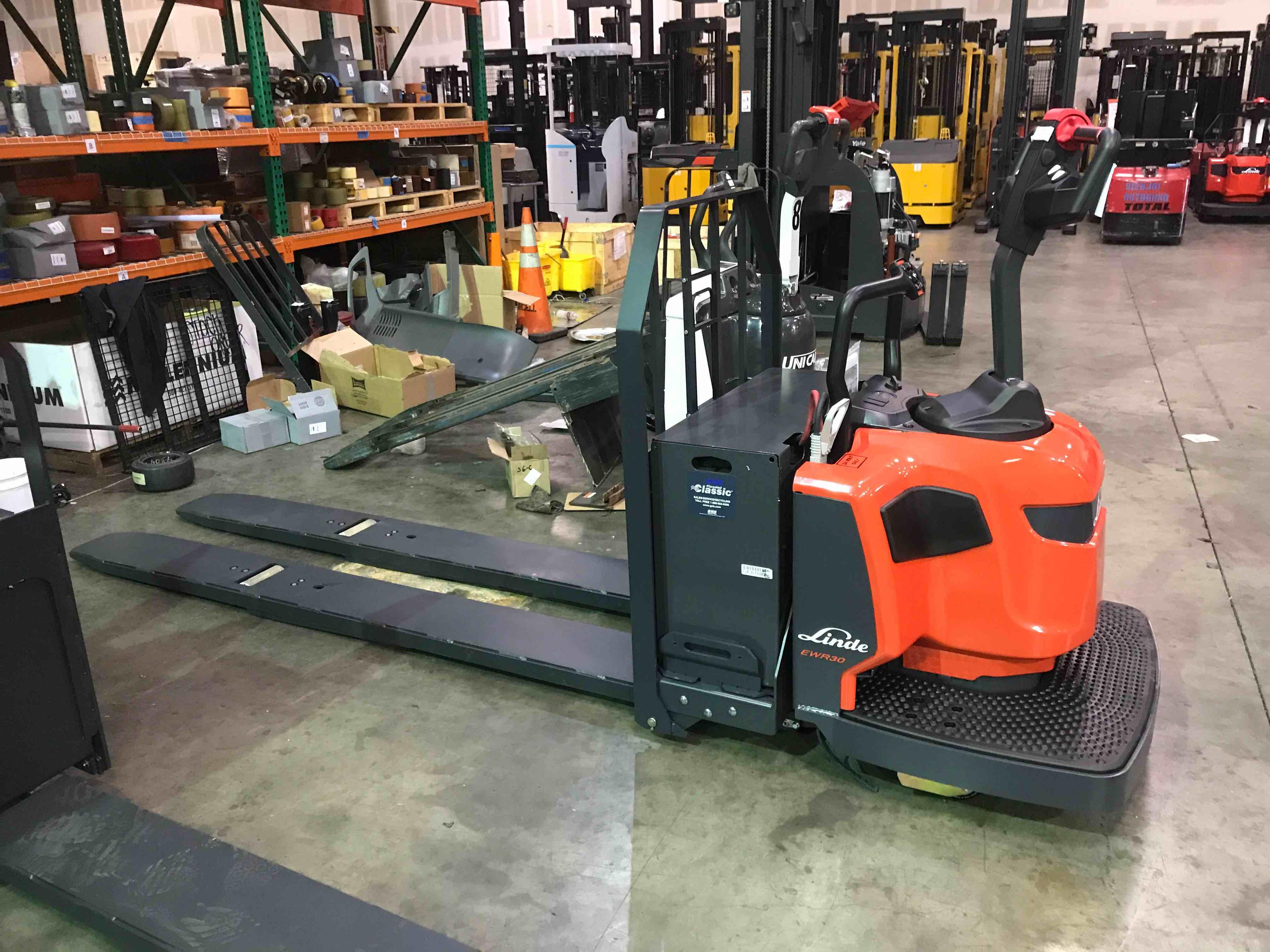 Main Image Used 2021 LINDE EWR30_1101-02-27X78-PS Forklift – Rider Jack, 6000 lb Capacity, 3” Mast, 1311.2 Hours – $12950.00 – Anaheim – View 3