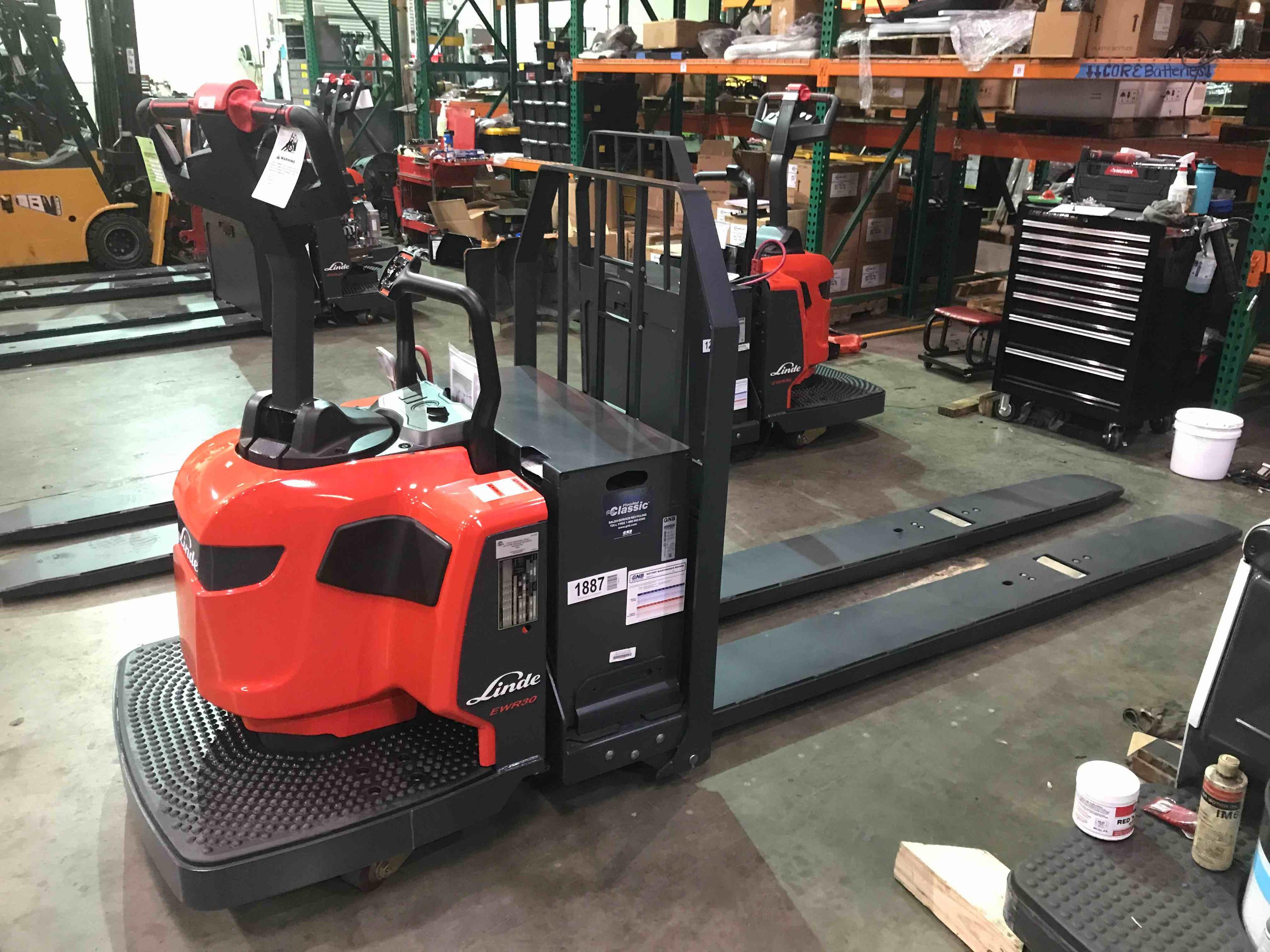 Main Image Used 2021 LINDE EWR30_1101-02-27X78-PS Forklift – Rider Jack, 6000 lb Capacity, 3” Mast, 1311.2 Hours – $12950.00 – Anaheim – View 4