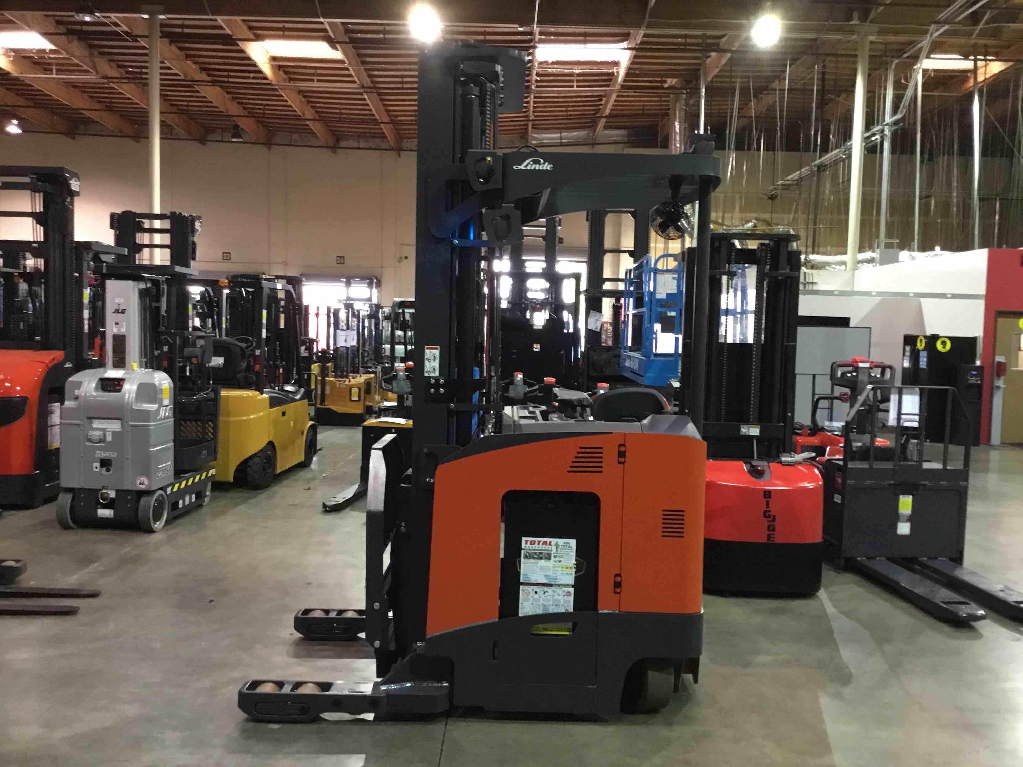 Main Image Used 2021 LINDE R17SX_5195 Forklift – Stand Up Reach, 3500 lb Capacity, 113” Mast, 2554 Hours – $29500.00 – Anaheim – View 4