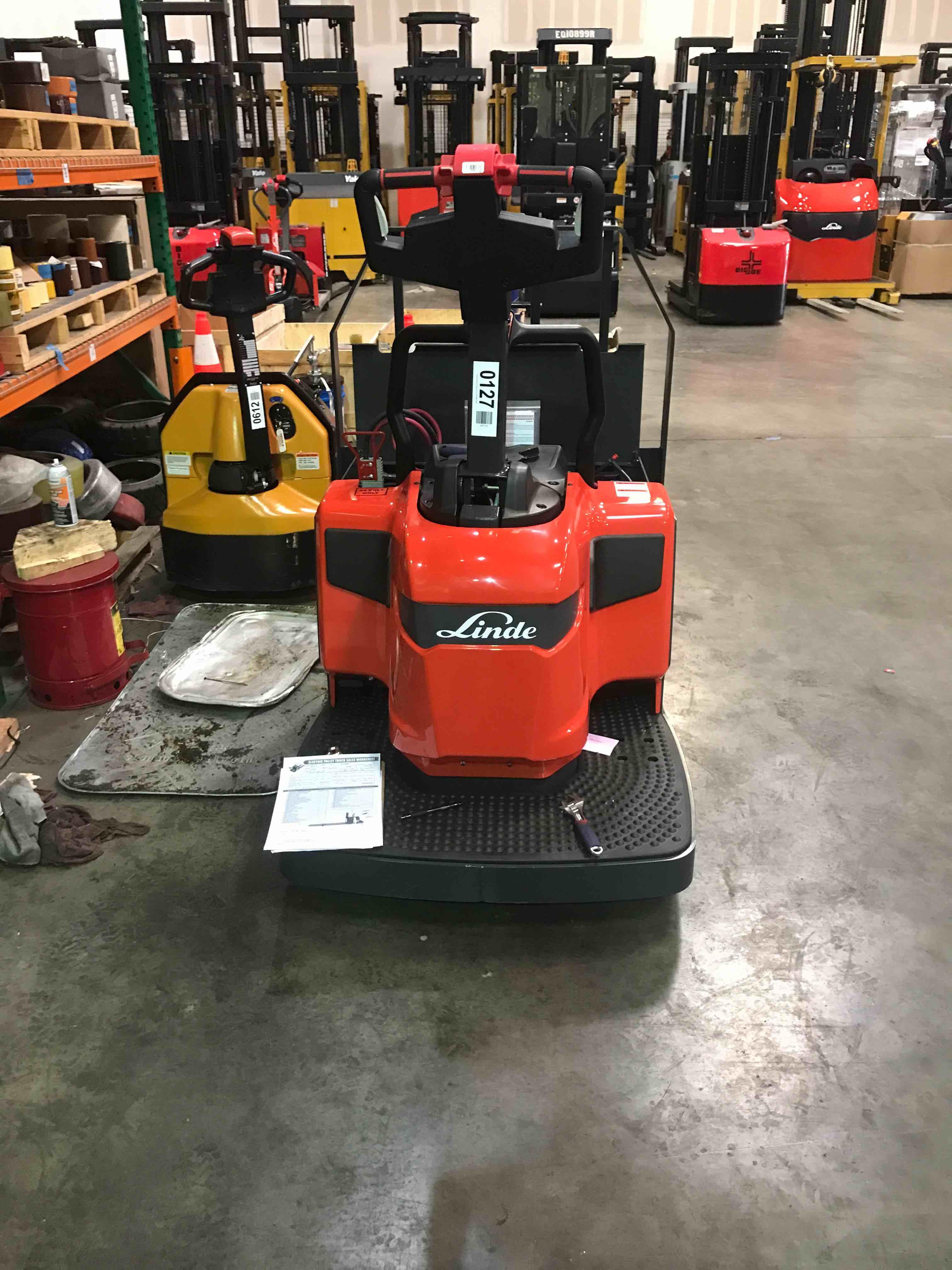 Main Image Used 2021 LINDE EWR30_1101-02-27X96 Forklift – Double Rider Jack, 6000 lb Capacity, 3” Mast, 511.1 Hours – $9985.00 – Anaheim – View 2