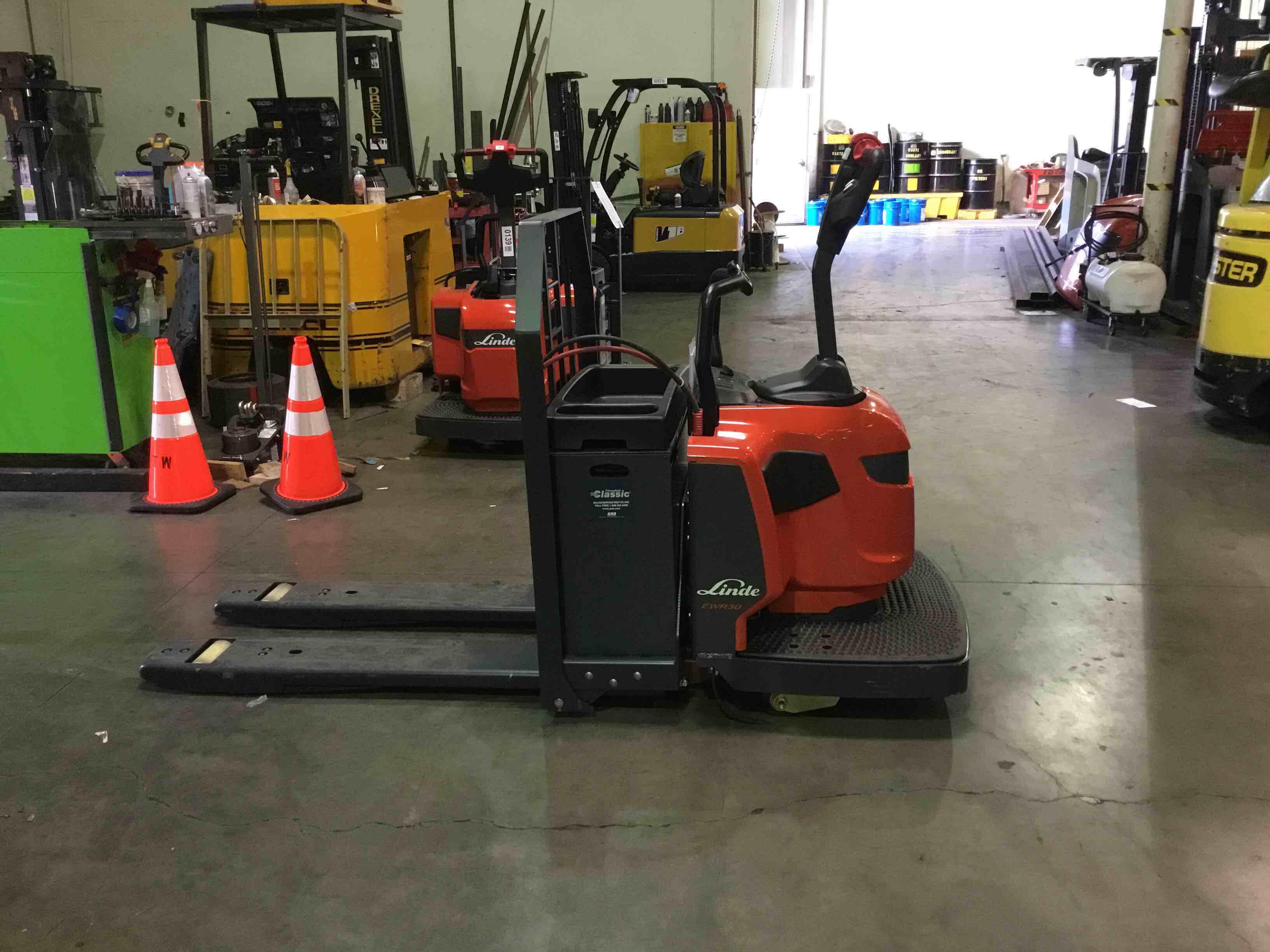 Main Image Used 2021 LINDE EWR30_1101-02-27X48 Forklift – Rider Jack, 6000 lb Capacity, 3” Mast, 2741 Hours – $7800.00 – Anaheim – View 2