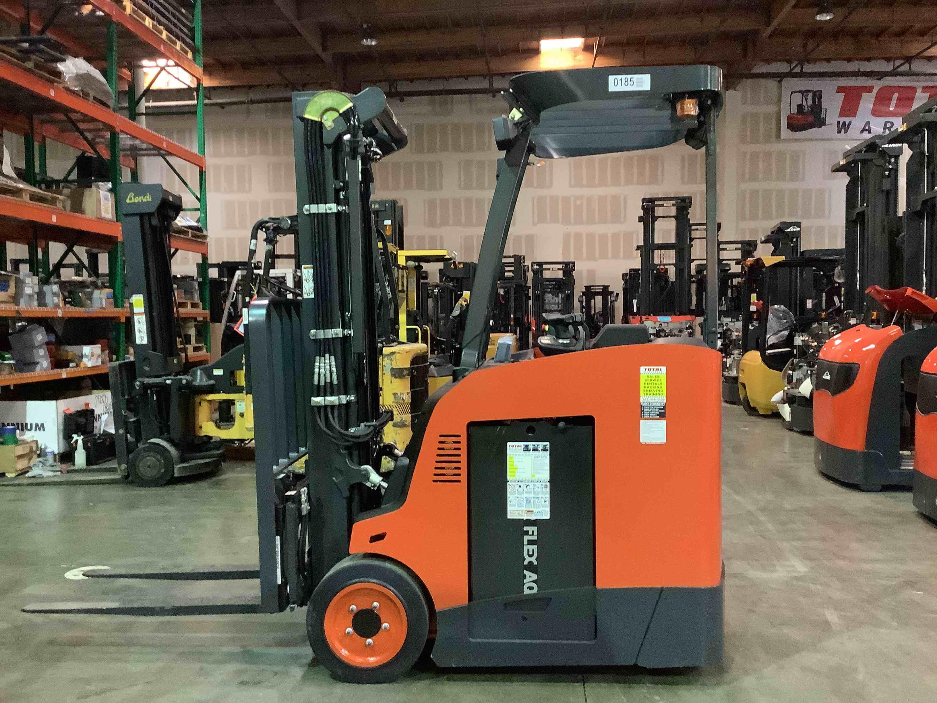 Main Image Used 2021 LINDE E18S_1346-20 Forklift – Electric Stand Up Counterbalance, 3500 lb Capacity, 88” Mast, 3464 Hours – $27900.00 – Anaheim – View 3