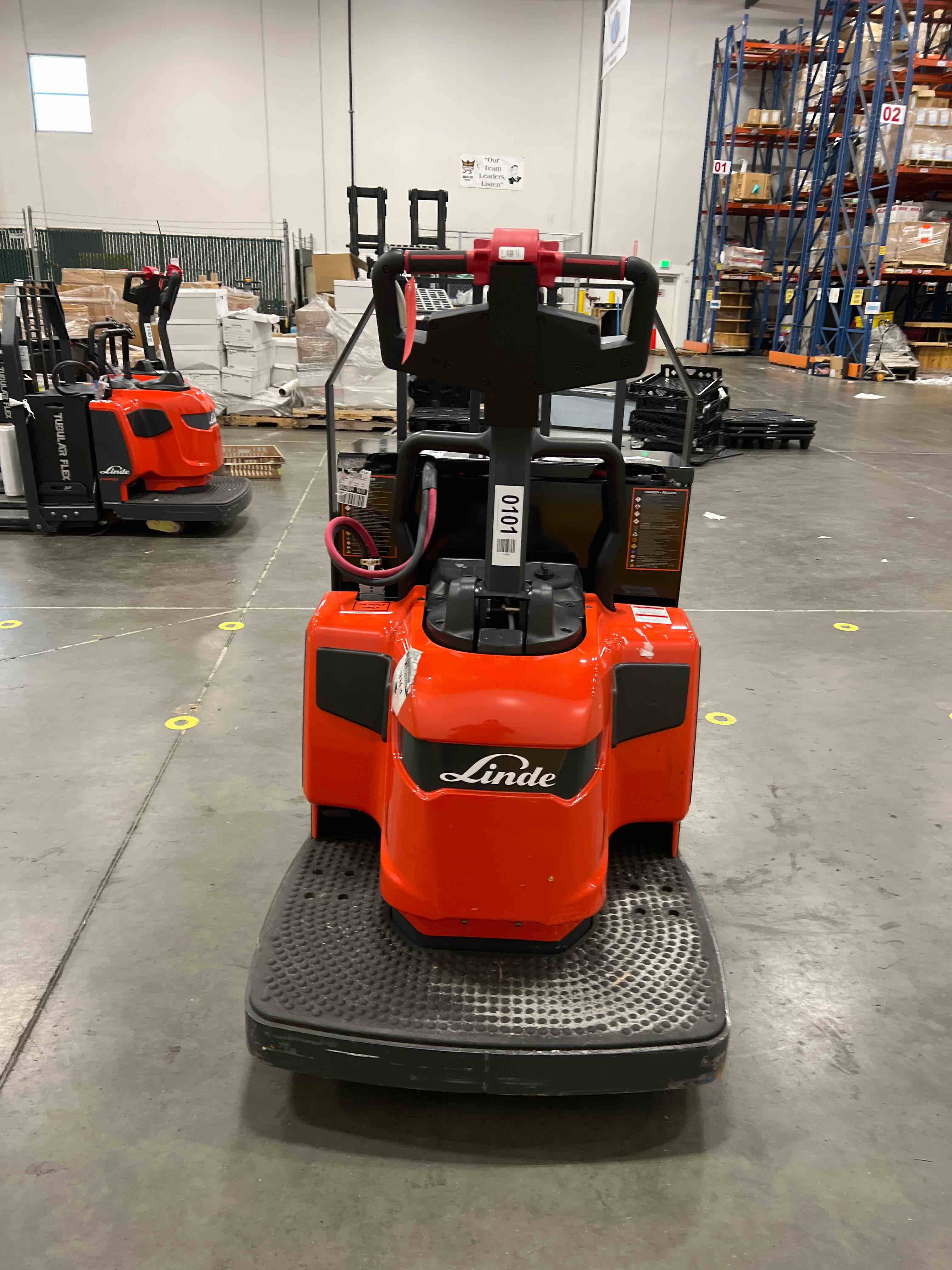 LINDE EWR30_1101-02-27X96 Double Rider Jack forklift, 6000 capacity, 7.75 lift height. Serial A11101Y00101, Year 2021.