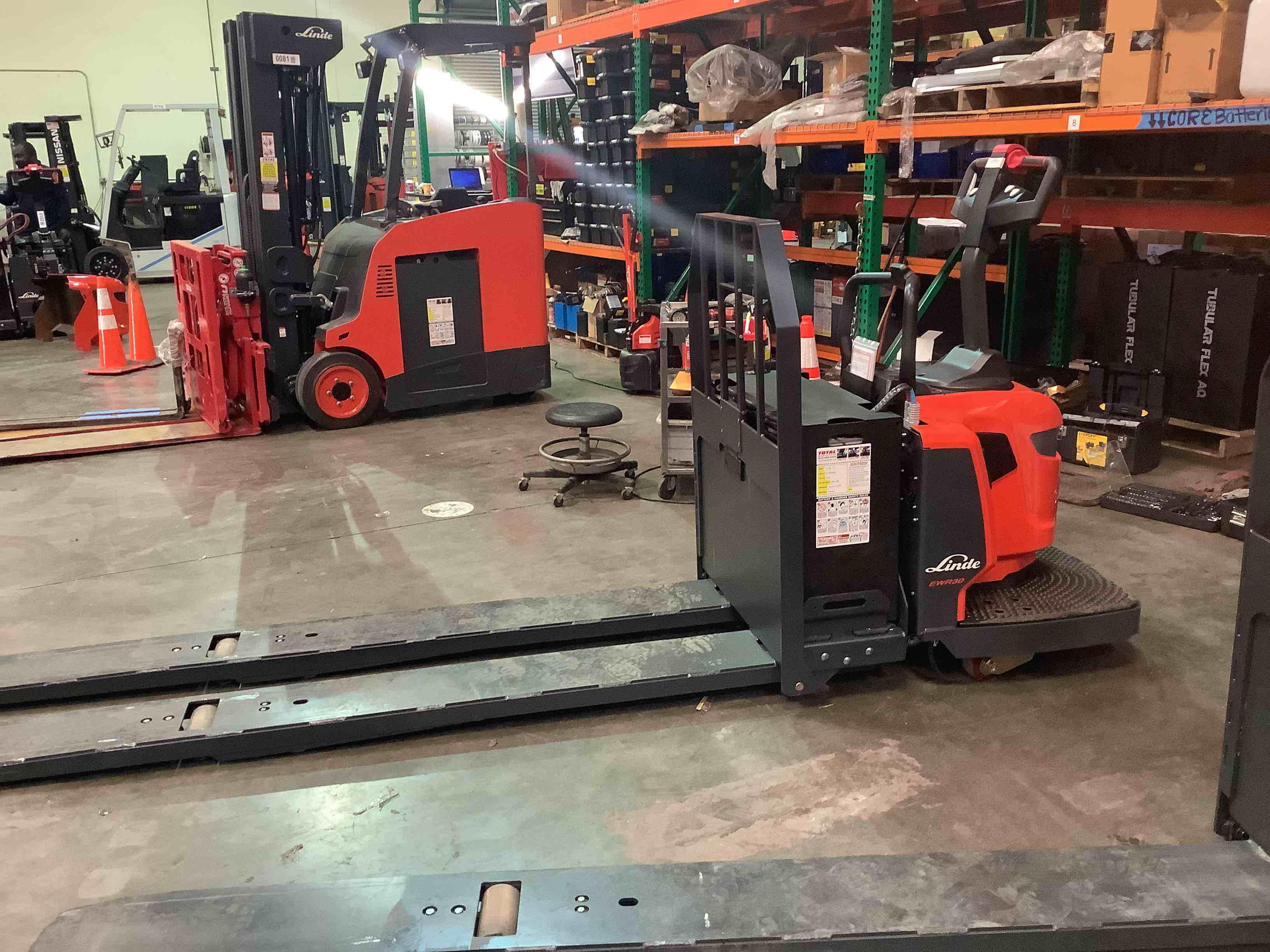 Main Image Used 2021 LINDE EWR30_1101-02-27X78-PS Forklift – Rider Jack, 6000 lb Capacity, 3” Mast, 428 Hours – $14834.00 – Anaheim – View 4