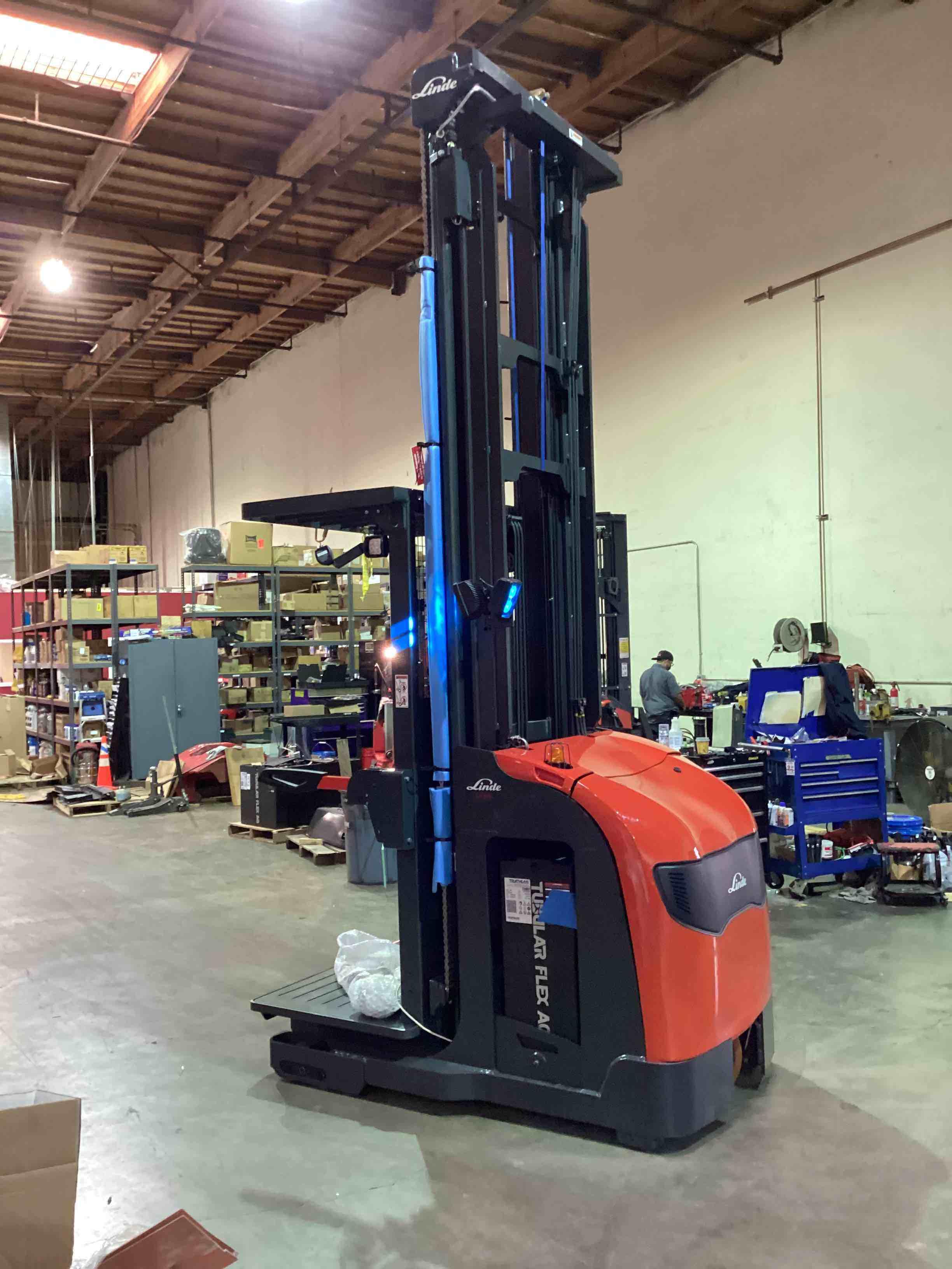 Main Image Used 2021 LINDE V15P_1355-WG Forklift – Electric Order Picker, 3000 lb Capacity, 155” Mast, 2609 Hours – $58500.00 – Anaheim – View 2