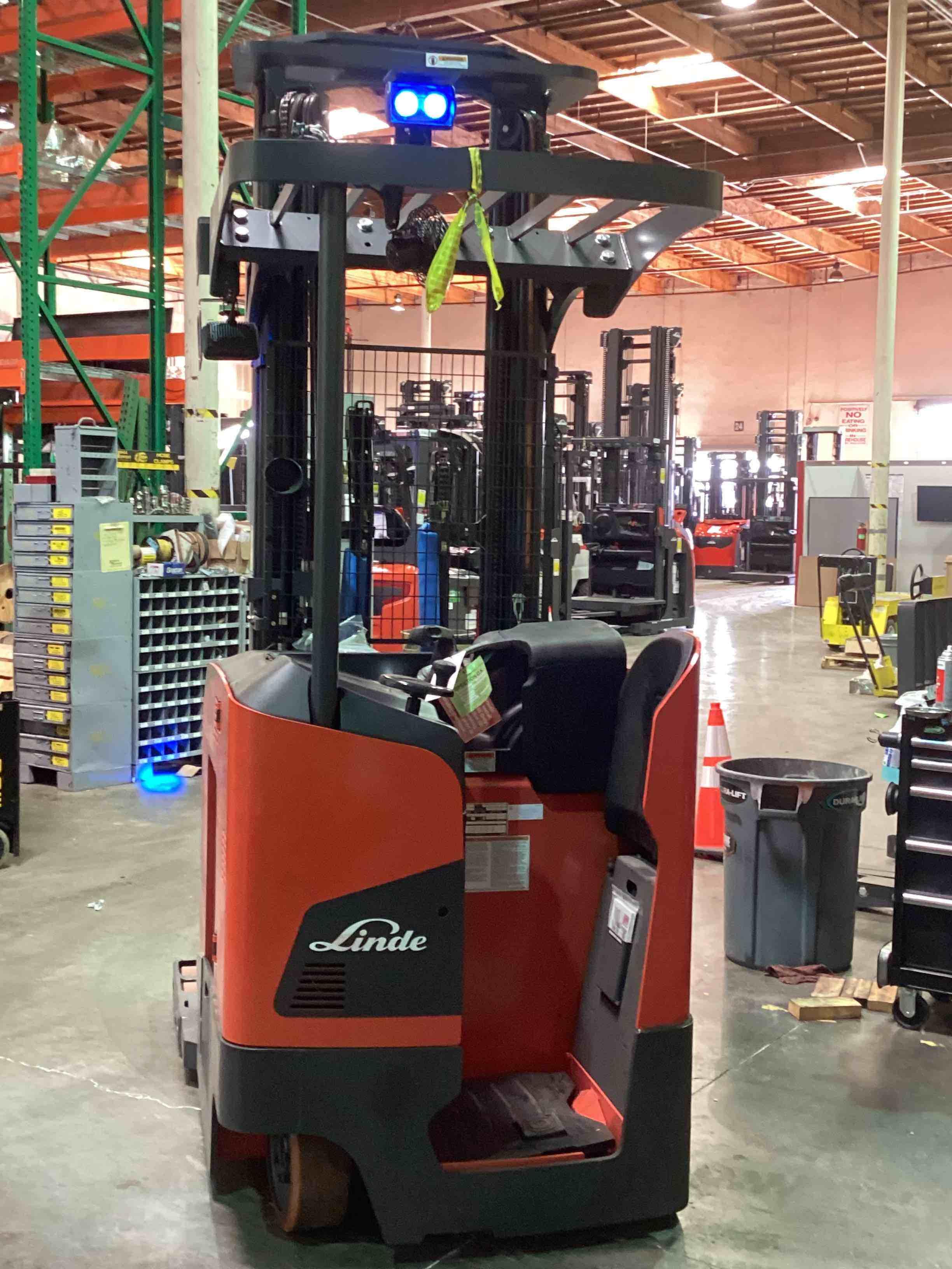 Main Image Used 2021 LINDE R17SX_5195 Forklift – Stand Up Reach, 3500 lb Capacity, 113” Mast, 1555 Hours – $29500.00 – Anaheim – View 2
