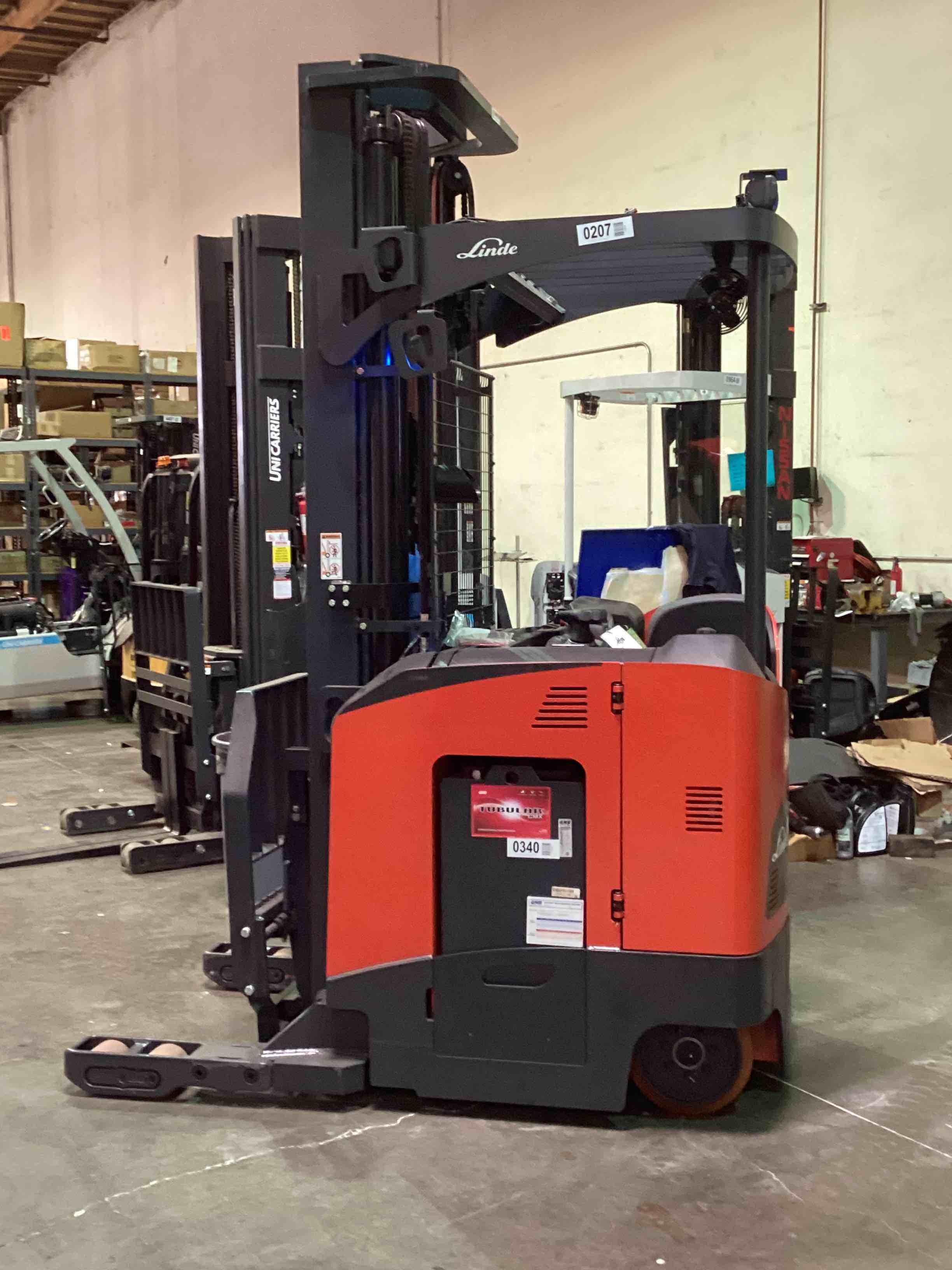 Main Image Used 2021 LINDE R17SX_5195 Forklift – Stand Up Reach, 3500 lb Capacity, 113” Mast, 1555 Hours – $29500.00 – Anaheim – View 3