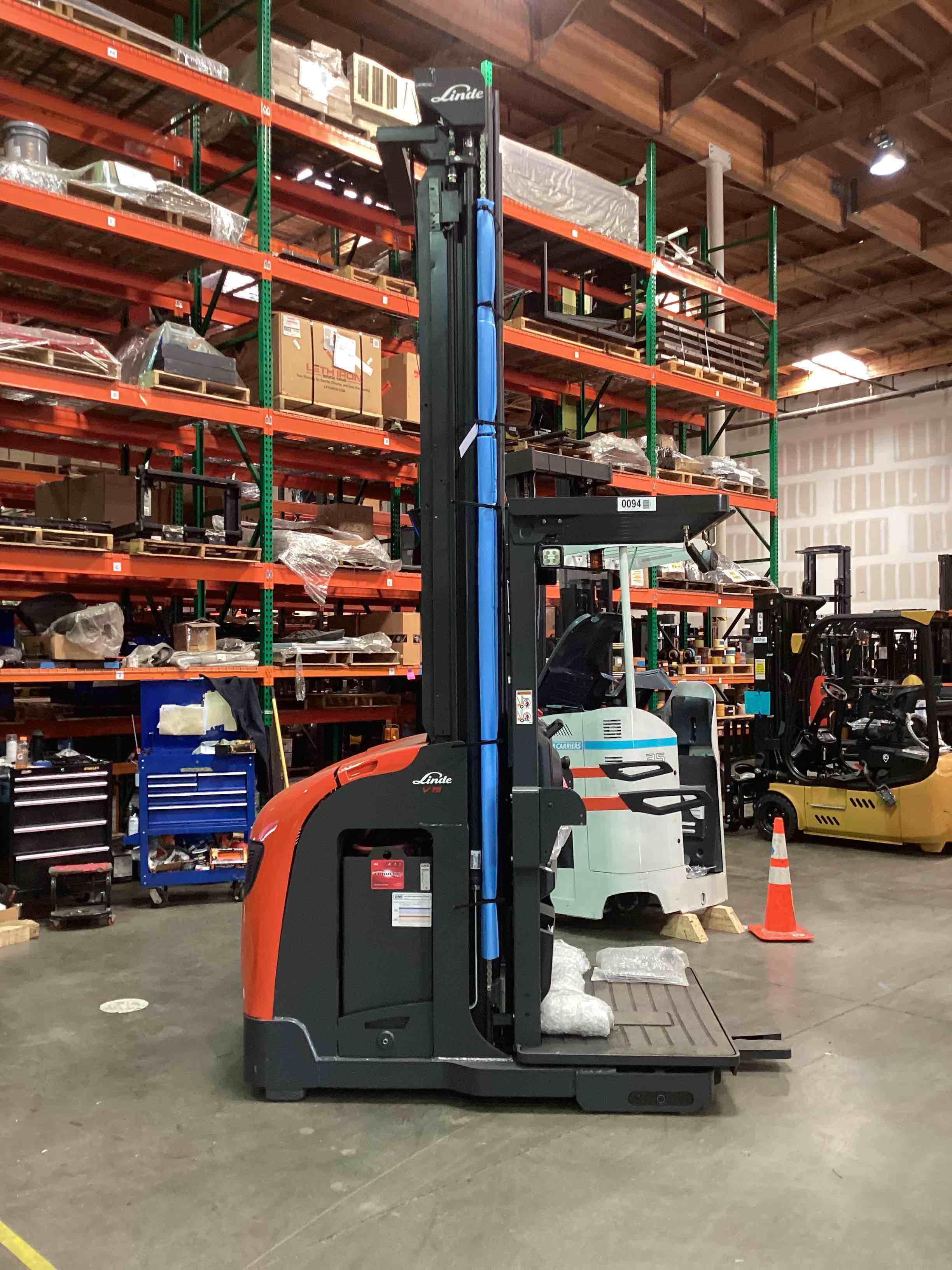 Main Image Used 2021 LINDE V15P_1355-WG Forklift – Electric Order Picker, 3000 lb Capacity, 155” Mast, 2535 Hours – $45850.00 – Anaheim – View 1