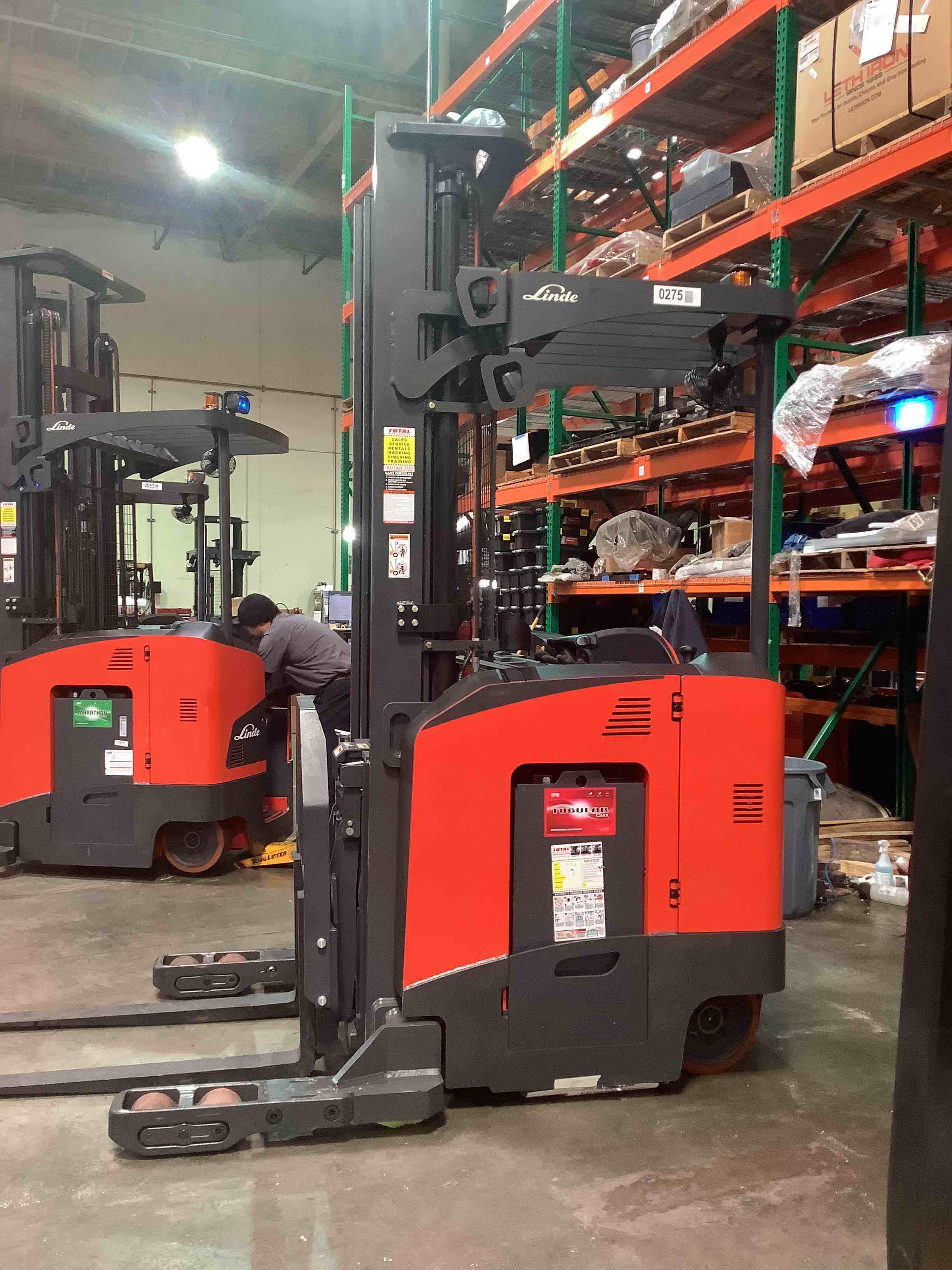 Main Image Used 2021 LINDE R17SX_5195 Forklift – Stand Up Reach, 3500 lb Capacity, 113” Mast, 3397.7 Hours – $28500.00 – Anaheim – View 4